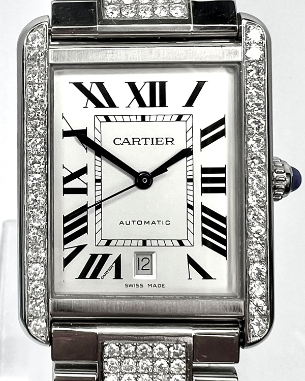 Cartier Tank Solo XL 31x41MM Silver Dial Steel Bracelet (3800)