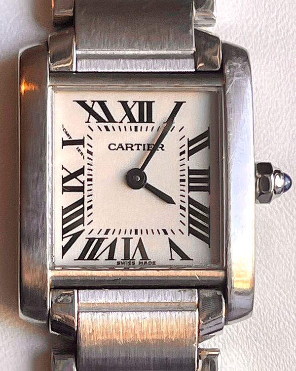 Cartier Tank Francaise 20MM Quartz White Dial Steel Bracelet (2384)