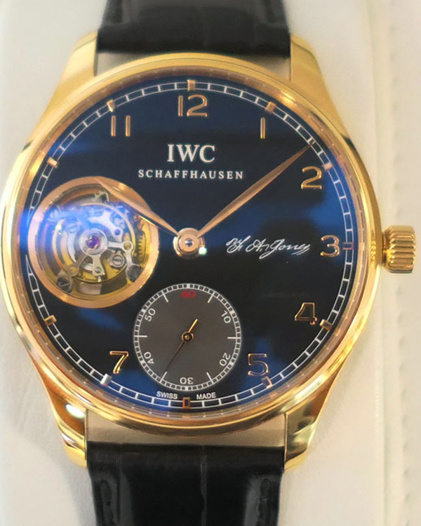 2015 IWC Portuguese Tourbillon 43MM Black Dial Leather Strap (IW5447-05)