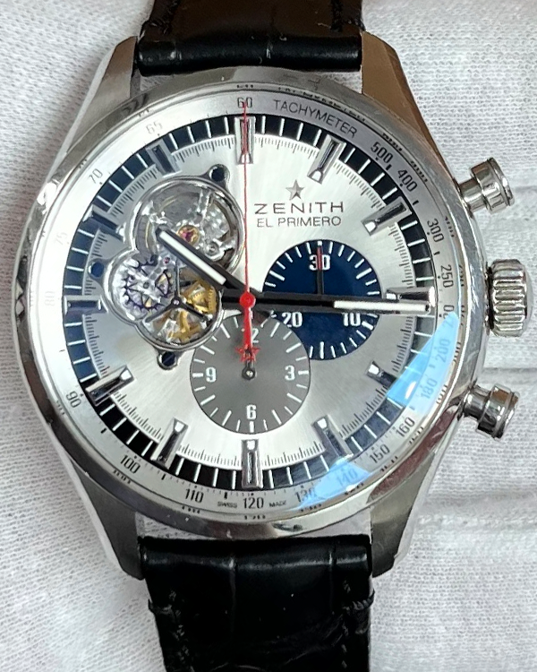 2016 Zenith El Primero Chronomaster 45MM Silver Dial Leather Strap (03.2520.4061/69.C714)