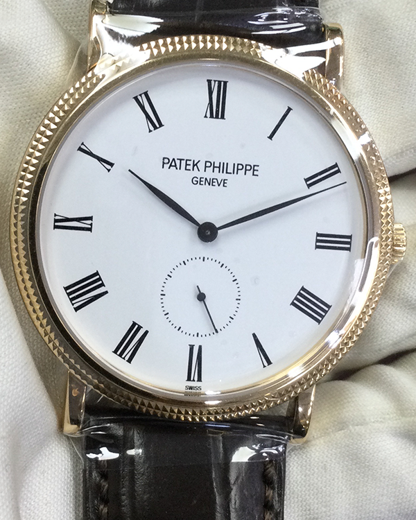 2014 Patek Calatrava 36MM White Dial Leather Strap (5119J)