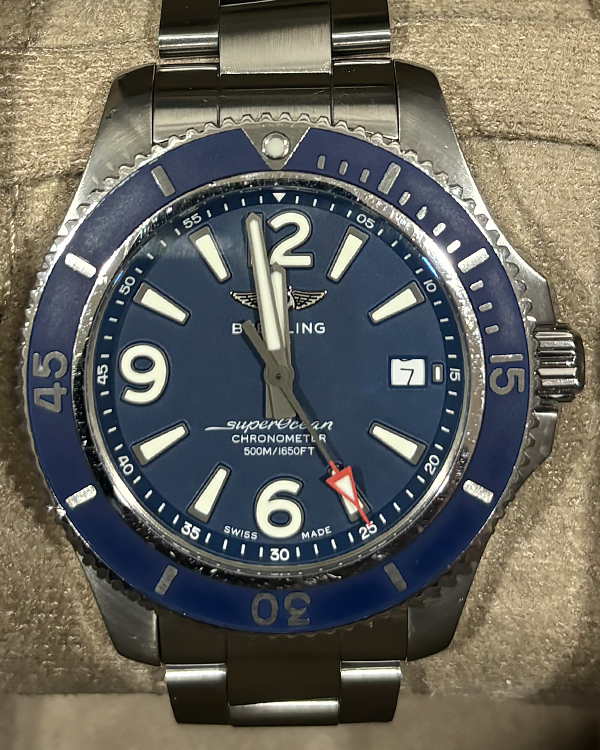 Breitling Superocean 42MM Blue Dial Steel Bracelet (A17366)