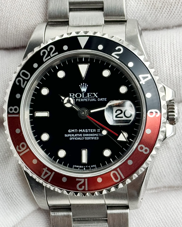 1996 Rolex GMT-Master II "Coke" 40MM Black Dial Oyster Bracelet (16710)