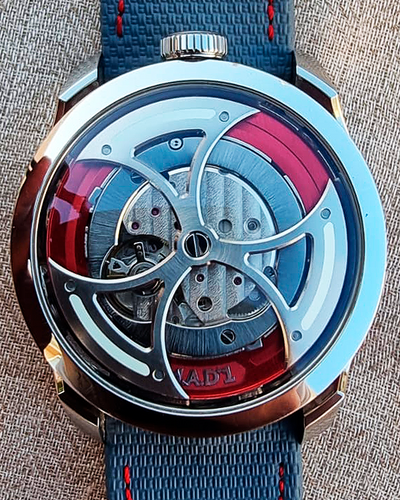 2022 MB&F MAD 1 Edition Red 42MM Skeleton Dial Aftermarket Rubber/Leather Strap (M.A.D. 1)