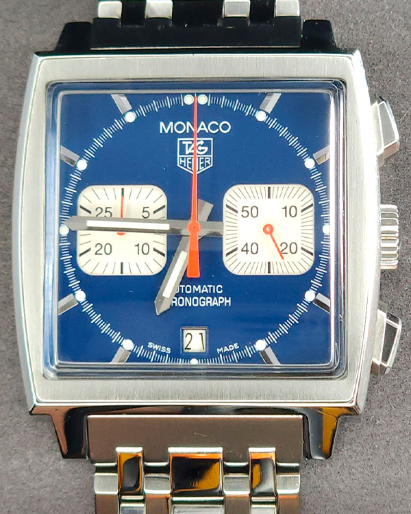 2005 Tag Heuer Monaco 38MM Blue Dial Steel Bracelet (CW2113-0)