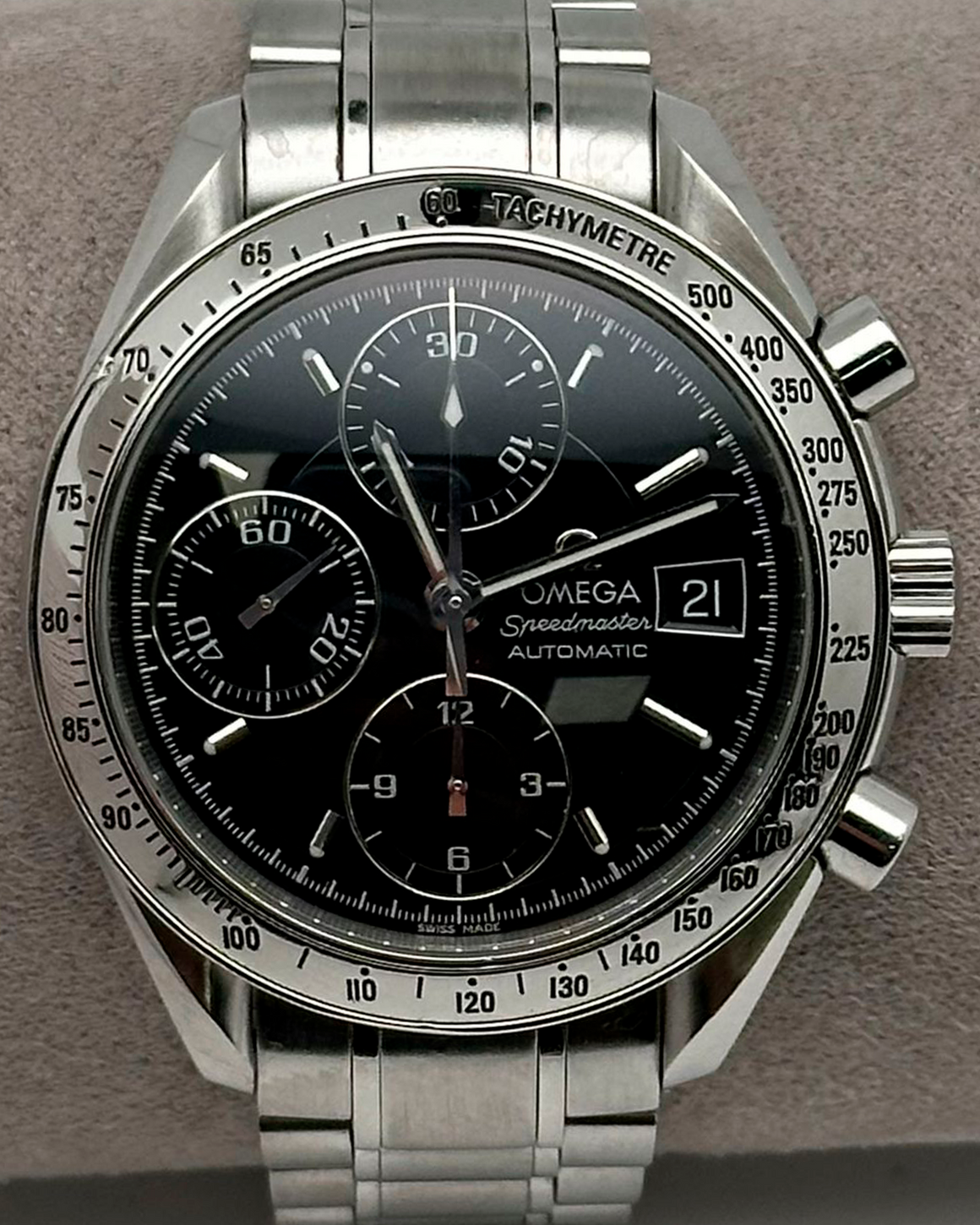 Omega Speedmaster Date 39MM Black Dial Steel Bracelet (3513.50.00)