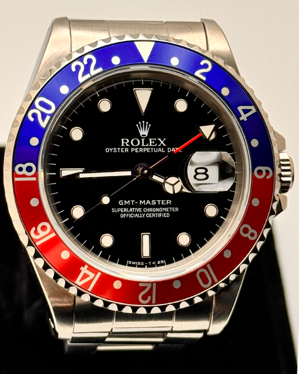 No Reserve - 1996 (T Serial) Rolex GMT-Master "Pepsi" 40MM Black Dial Steel Bracelet (16700)