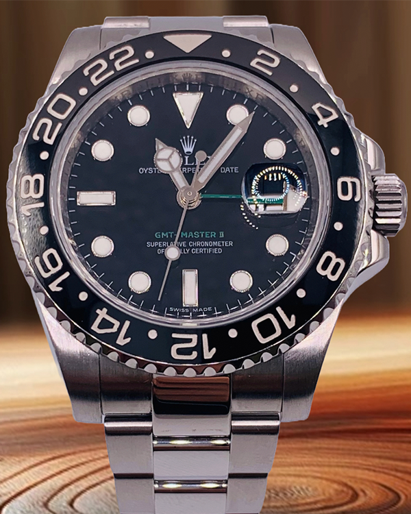 Rolex GMT-Master II 40MM Black Dial Oyster Bracelet (116710)