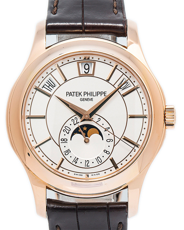 Patek Philippe Annual Calendar 40MM White Dial Leather Strap (5205R ...