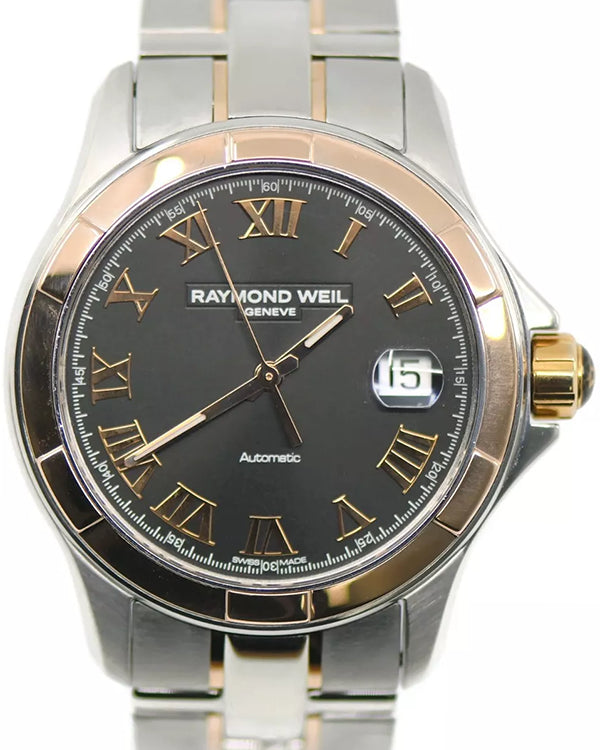 Raymond Weil Parsifal 39MM Black Dial Two-Tone Bracelet (2970-SG-00308)