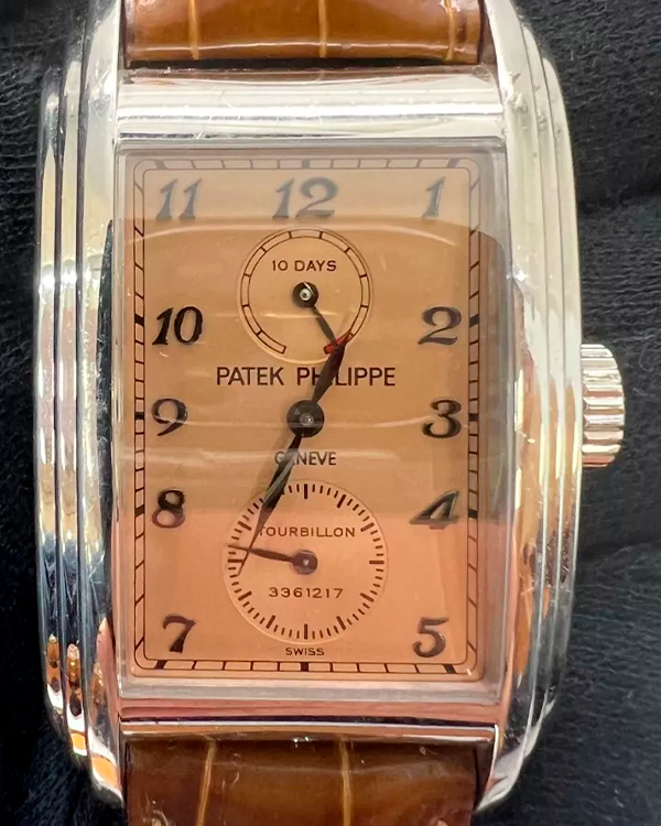 Patek Philippe Gondolo 52MM Salmon Dial Leather Strap (5101P)