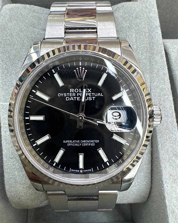 Rolex Datejust 36MM Black Dial Oyster Bracelet (126234)