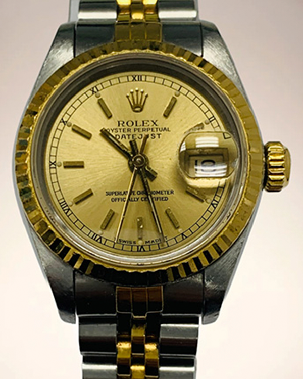 Rolex Lady-Datejust 26MM Champagne Dial Two-Tone Jubilee Bracelet (69173)