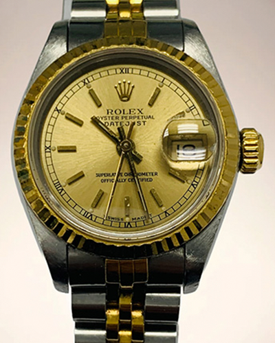 Rolex Lady-Datejust 26MM Champagne Dial Two-Tone Jubilee Bracelet (69173)