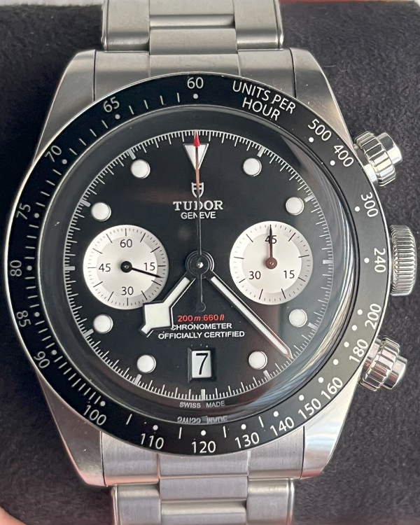 2021 Tudor Black Bay Chrono 41MM Black Dial Steel Bracelet (79360N)