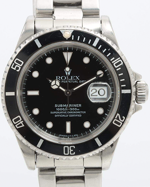 1996 (T Serial) Rolex Submariner Date 40MM Black Dial Steel Bracelet (16610)