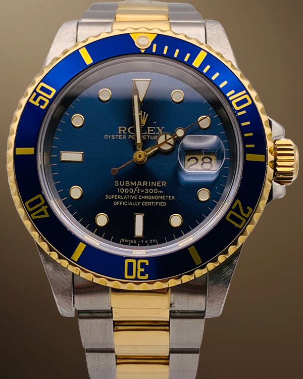 Rolex Submariner Date "Bluesy" 40MM Blue Dial Two-Tone Oyster Bracelet (16613)