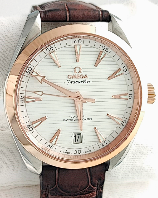 2021 Omega Seamaster Aqua Terra 150M 41MM Silver Dial Leather Strap (220.23.41.21.02.001)