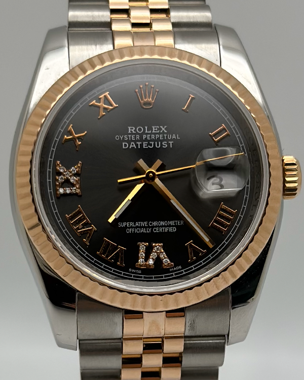 Rolex Datejust 36MM Black Dial Two-Tone Jubilee Bracelet (116231)