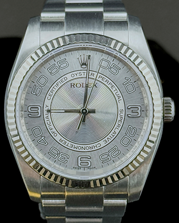 2009 Rolex Oyster Perpetual 36MM Silver Dial Steel Oyster Bracelet (116034)