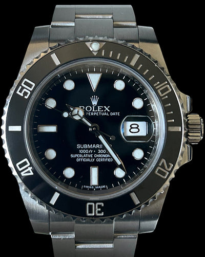 No Reserve - Rolex Submariner Date 40MM Black Dial Oyster Bracelet (116610LN)