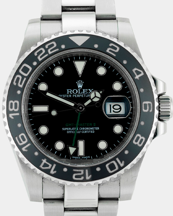 Rolex GMT-Master II 40MM Black Dial Steel Bracelet (116710LN)