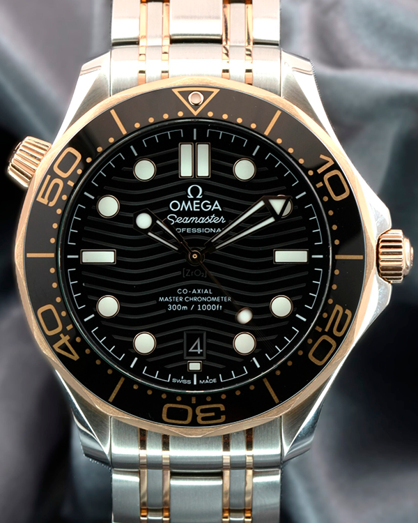 Omega Seamaster Diver 300M 42MM Black Dial Two-tone Bracelet (210.20.42.20.01.001)