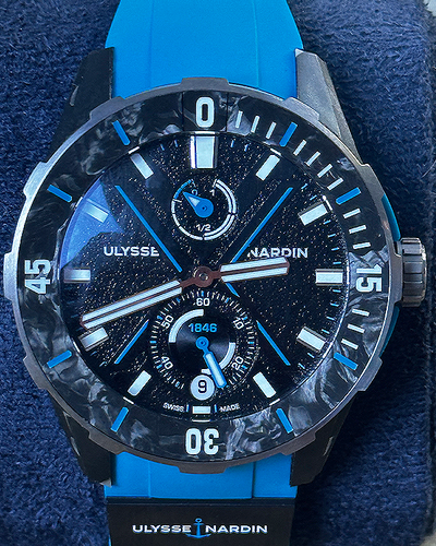 2024 Ulysse Nardin Diver "NET Azure" 44MM Black Dial Rubber Strap (1183-170-2B)