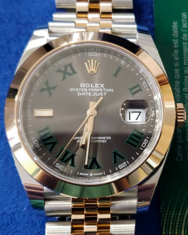 2020 Rolex Datejust 41MM "Wimbledon" Slate Dial Jubilee Bracelet (126301)