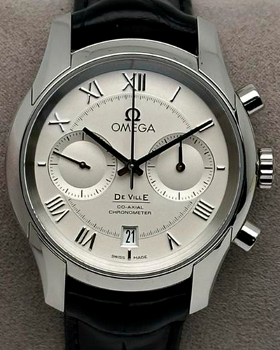 Omega De Ville 42MM Silver Dial Leather Strap (431.13.42.51.02.001)