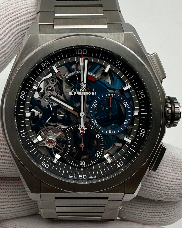 2021 Zenith Defy El Primero 21 44MM Skeleton Dial Titanium Bracelet (95.9002.9004/78.M9000)