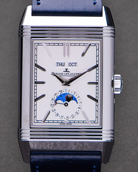 Jaeger-LeCoultre Reverso Tribute Duoface Calendar 49.4MM Silver Dial Leather Strap (Q3918420)