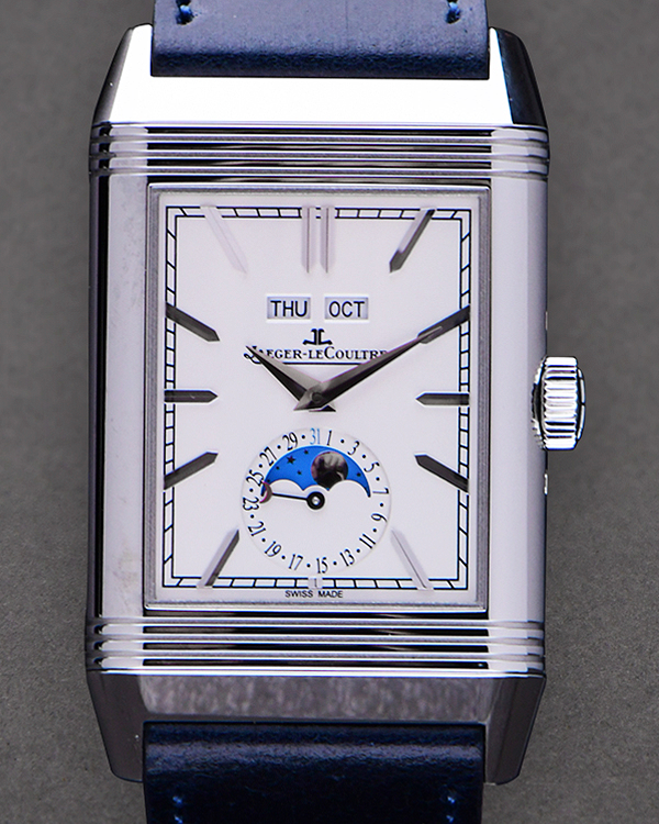 Jaeger-LeCoultre Reverso Tribute Duoface Calendar 49.4MM Silver Dial Leather Strap (Q3918420)