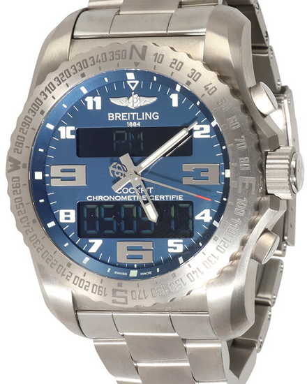 2014 Breitling Cockpit B50 47MM Quartz Blue Dial Titanium Bracelet (EB501019/C904)
