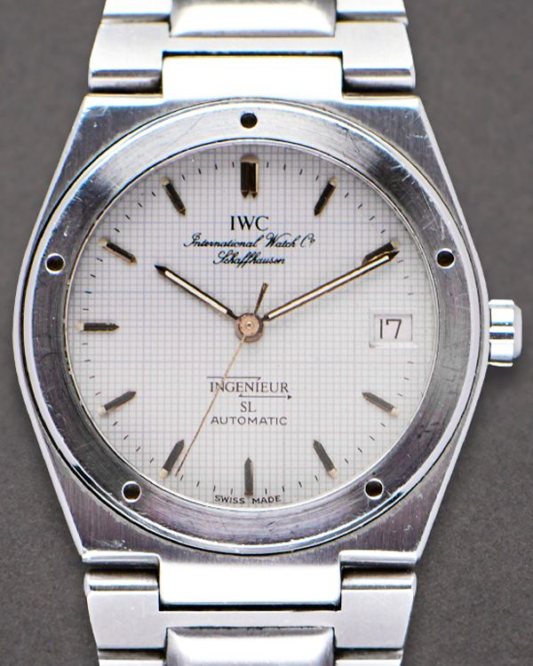 Rare IWC Schaffhausen Ingenieur 34MM Grey "Graph Paper" Dial Steel Bracelet (IW3506)