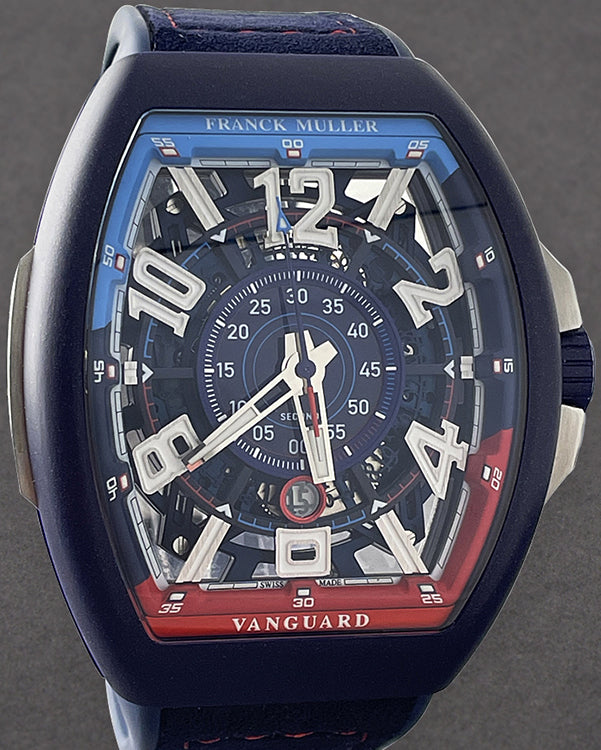 Franck Muller Vanguard L.E 45MM Skeleton Dial Rubber Strap (V 45 SCDT SQT RCG BA MTBL)