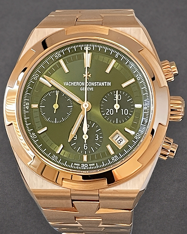 2024 Vacheron Constantin Overseas 42.5mm Green Dial Rose Gold Bracelet (5520V/210R-B966)