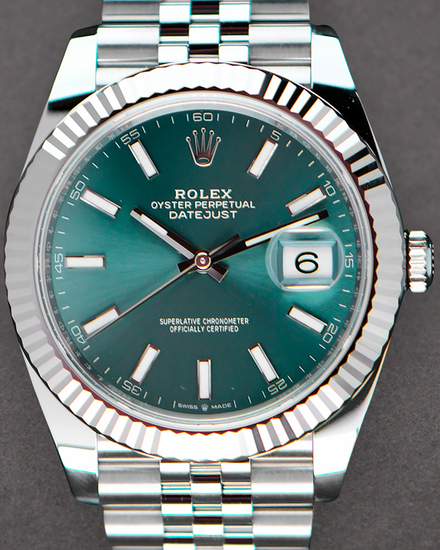 2024 Rolex Datejust 41MM Green Dial Jubilee Bracelet (126334)