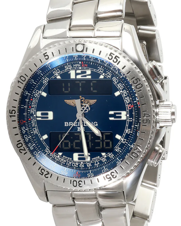 Breitling Professional B-1 43MM Quartz Blue Dial Steel Bracelet (A6836215/C511)