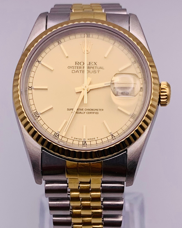 Rolex Datejust 36MM Champagne Dial Two-Tone Jubilee Bracelet (16233)