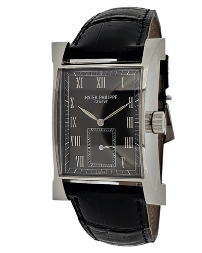 1998 Patek Philippe Pagoda 29.5 x 41MM Black Dial Leather Strap (5500P)