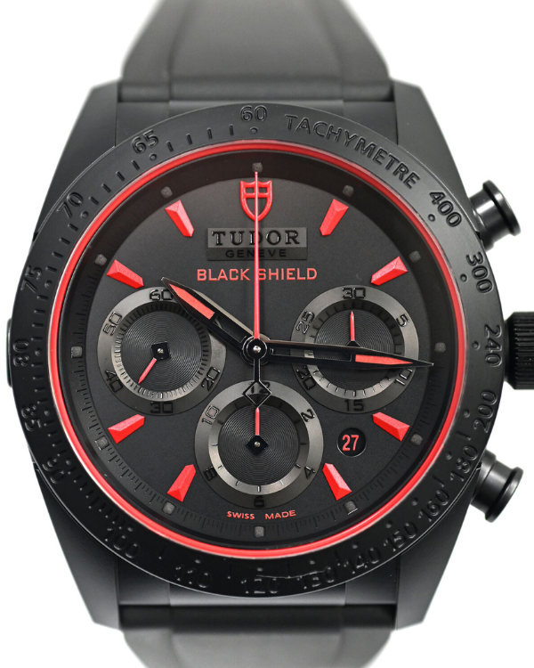 Tudor Fastrider Black Shield 42MM Ceramic Strap Black Dial (42000CR)