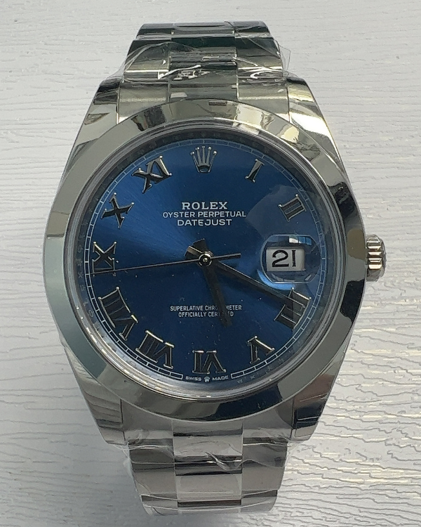 2023 Rolex Datejust 41MM Oystersteel Azzurro Blue Dial (126300)