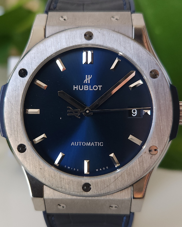 Hublot Classic Fusion Titanium Blue Dial (511.NX.7170.LR)