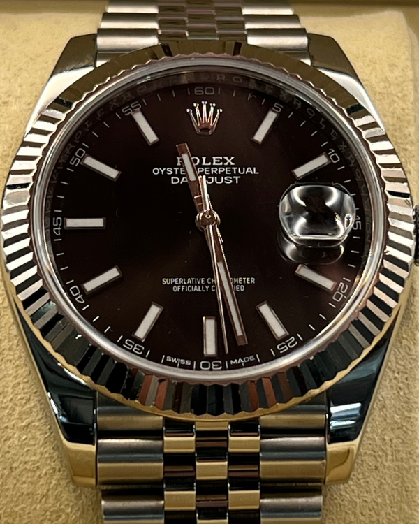 2018 Rolex Datejust 41MM Jubilee Oystersteel and White Gold Black Dial (126334)