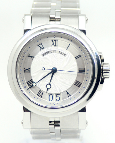 2007 Breguet Horlogee De La Marinei 39MM Silver Dial Steel Bracelet (5817)