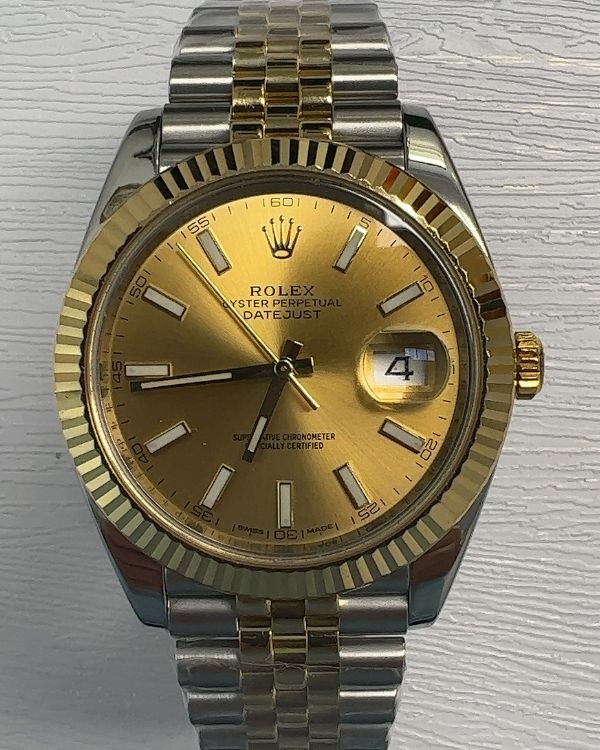 2017 Rolex Datejust 41MM Jubilee Bracelet Two-Tone Yellow Gold and Steel Champagne Dial (126333)