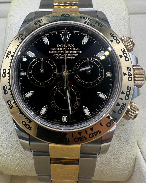 2021 Rolex Cosmograph Daytona Yellow Gold and Oystersteel Black Dial (116503)