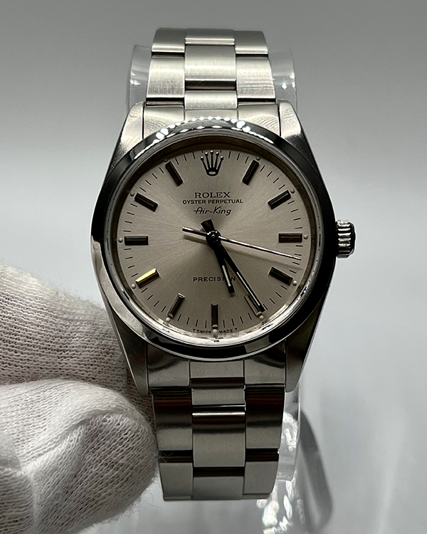 Rolex Air King Silver Dial Oyster Bracelet (14000M)