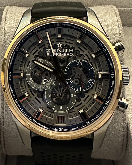 Zenith El Primero Chronomaster 42MM Skeleton Dial Rubber Strap (51.2081.400/78.C810)